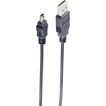 Cable USB ShiverPeaks BS14-16045 3 m USB-A a Mini-USB-B negro