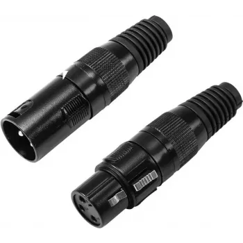 Conector XLR de 3 pines Omnitronic 30200097 — conector de señal de audio macho/hembra
