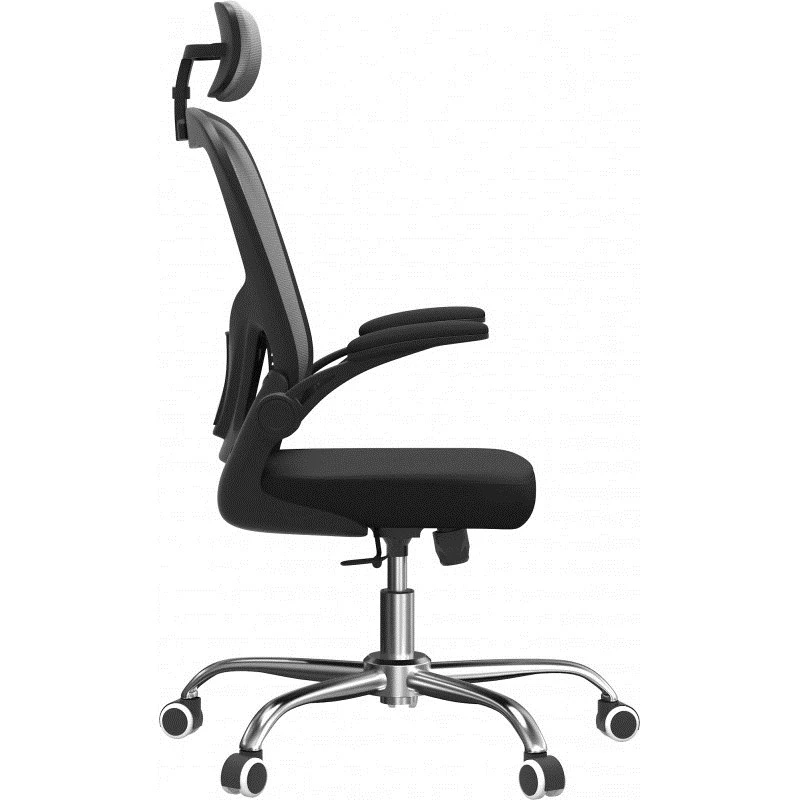 Silla de oficina top e shop DORY SZARY — asiento acolchado, respaldo de malla, 650×620 mm, altura hasta 122 cm