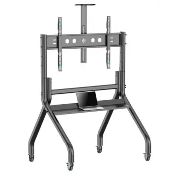 Soporte de suelo para TV ONKRON TS2080-B para televisores de 60–120 pulgadas, móvil, negro