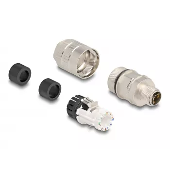 Conector de cables DeLOCK 86032 M12 LSA 2 cm plateado
