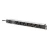 Regleta PDU Digitus DN-95441 7 salidas AC 1U Negro Plata