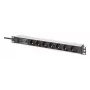 Regleta PDU Digitus DN-95441 7 salidas AC 1U Negro Plata
