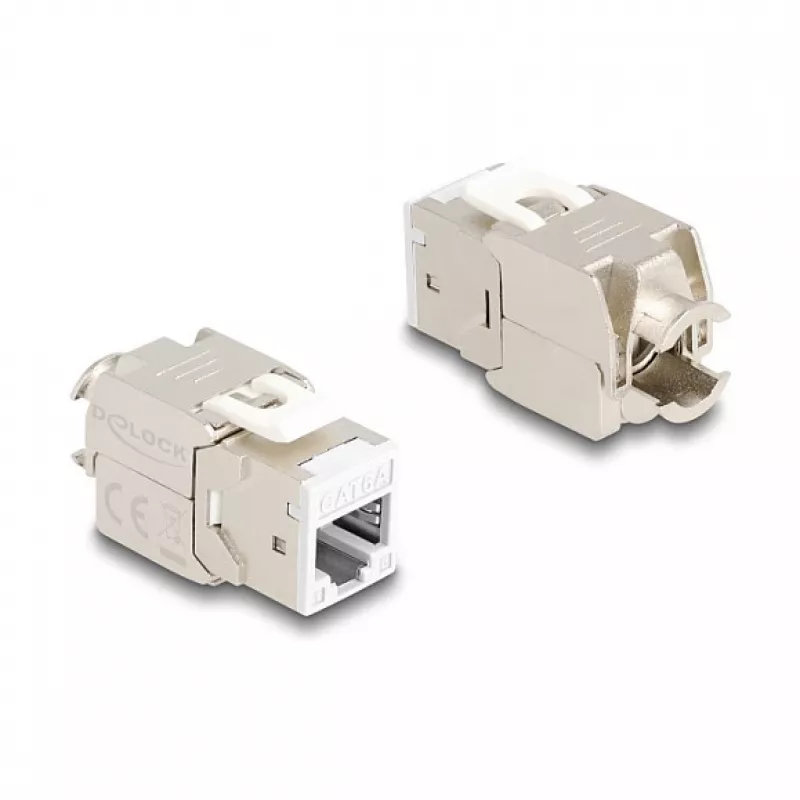Módulo Keystone DeLOCK 88119 plano blanco RJ-45 10 uds.