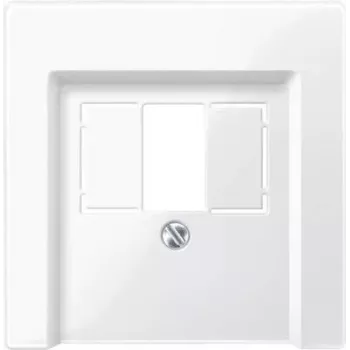 Placa de pared / tapa de interruptor Merten 296019, blanca, termoplástico, de 1 pieza