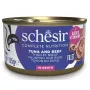 SCHESIR en agua de cocción Atún con ternera y arroz - Comida húmeda para gatos - 85 g