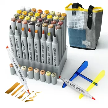 Rotuladores de doble punta Arrtx LC302499 – 40 colores, gradaciones de tono amarillo