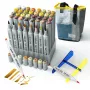 Rotuladores de doble punta Arrtx LC302499 – 40 colores, gradaciones de tono amarillo