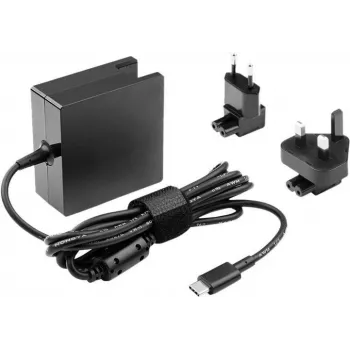 Fuente de alimentación USB-C de 65 W Lenovo FRU02DL124 con cable de alimentación