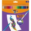 Lápices de colores BIC Kids Evolution Illusion borrables 24 colores