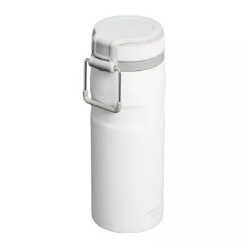 Vaso térmico STANLEY Iceflow uso diario 470 ml, acero inoxidable, cierre flip, blanco