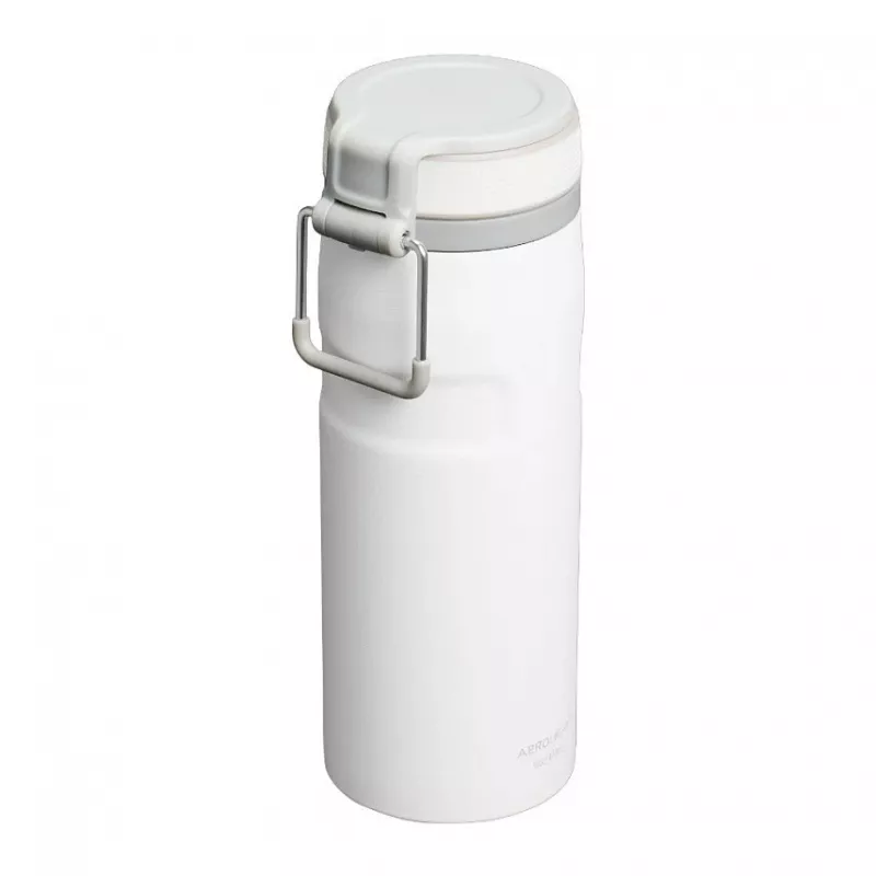 Vaso térmico STANLEY Iceflow uso diario 470 ml, acero inoxidable, cierre flip, blanco