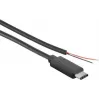 Cable de alimentación Joy-it K-1473 Raspberry Pi, Arduino, Banana Pi, Cubieboard [1x conector macho USB-C™ - 1x extremo abierto] 1 m Negro (K-1473)