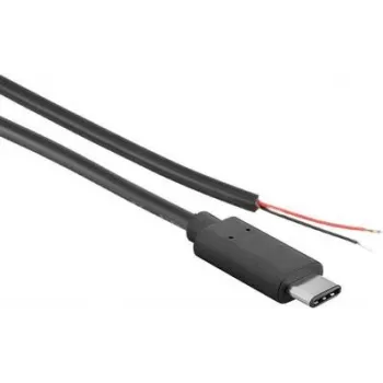 Cable de alimentación Joy-it K-1473 Raspberry Pi, Arduino, Banana Pi, Cubieboard [1x conector macho USB-C™ - 1x extremo abierto] 1 m Negro (K-1473)