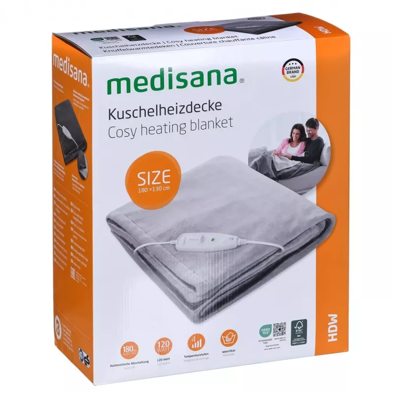 Manta eléctrica Medisana HDW, 120 W, gris