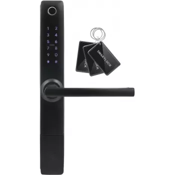 Manilla de control de acceso Eura ELH-20H4 negra diseño sin llave, modelo 36790