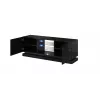 Cama Meble QIU 160 mueble de TV, MDF, negro brillo