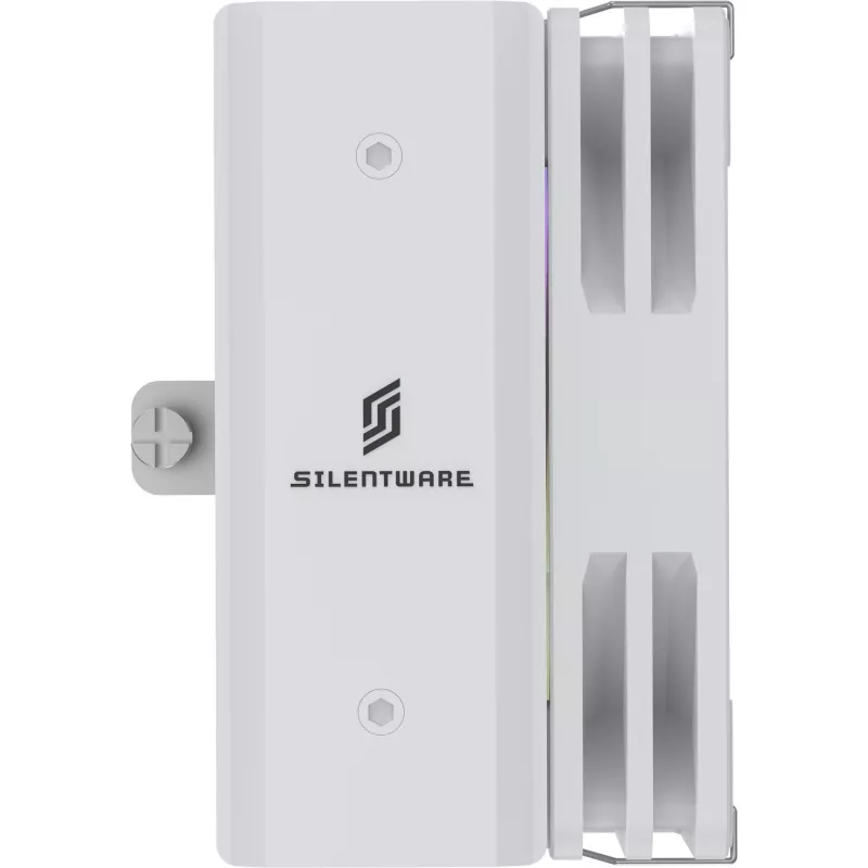 Disipador CPU Silentware Bora RGB blanco con ventilador PWM-ARGB de 120 mm, 215 W TDP, compatible con AM5 y LGA1851
