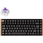 Keychron K2 HE (negro/madera, distribución DE, Gateron Double-Rail Magnetic Nebula, marco de aluminio)