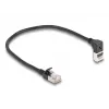 Cable de red DeLOCK RJ45 Cat.6A 0,25 m negro