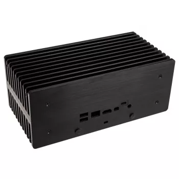 Caja sin ventilador Akasa Turing ABX UCFF para mini PC AMD (Gigabyte BRIX 4000U), aluminio, negro