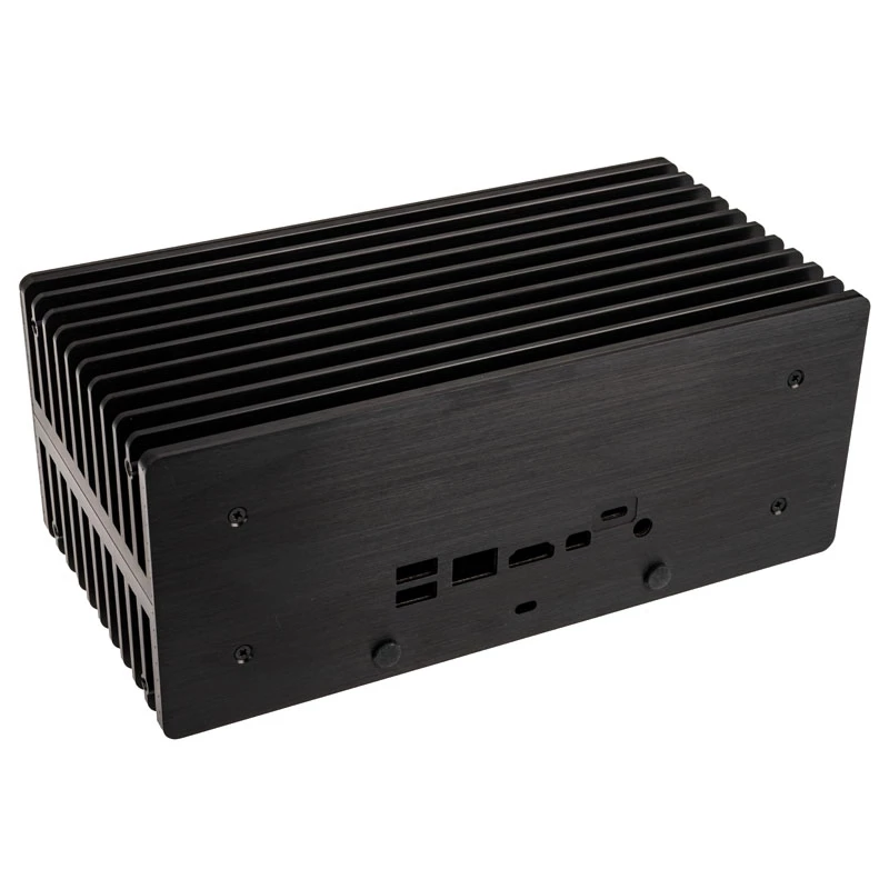 Akasa Turing ABX UCFF Carcasa sin ventilador para Mini PC AMD (Gigabyte BRIX 4000U), aluminio, negro