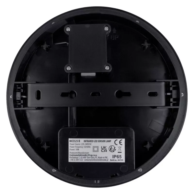 Lámpara LED con sensor PIR MACLEAN MCE525 B – aplique de pared exterior, LED activada por movimiento