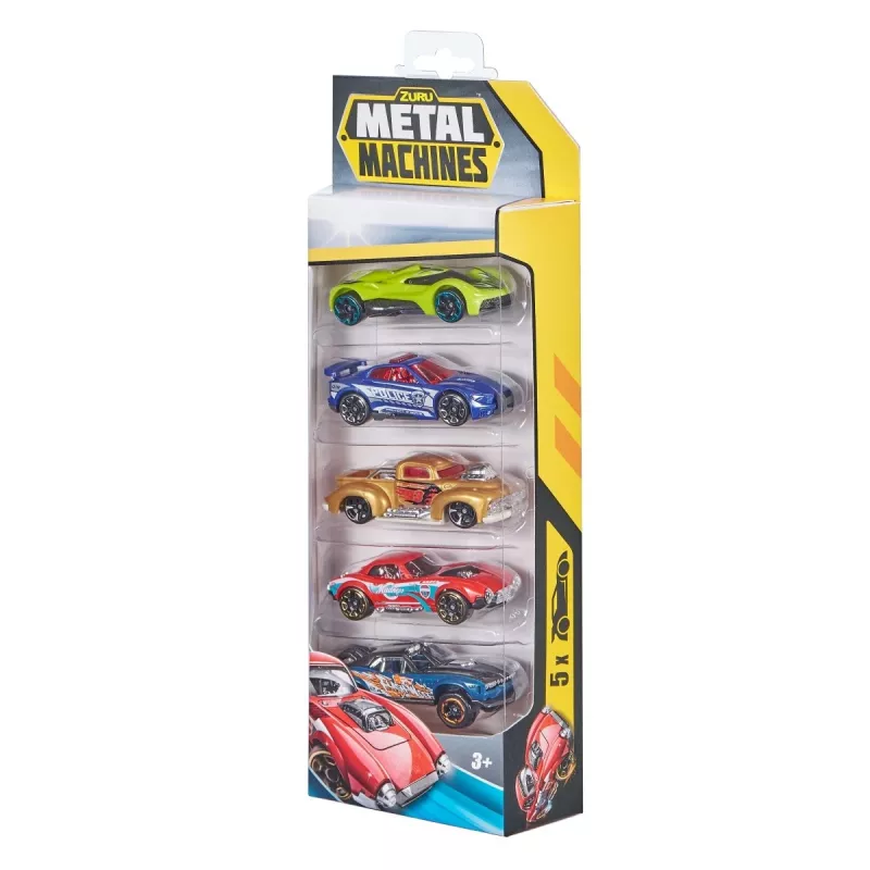 Zuru Metal Machines coches de metal fundido a presión (5 uds.) 1:64, serie 2, surtidos