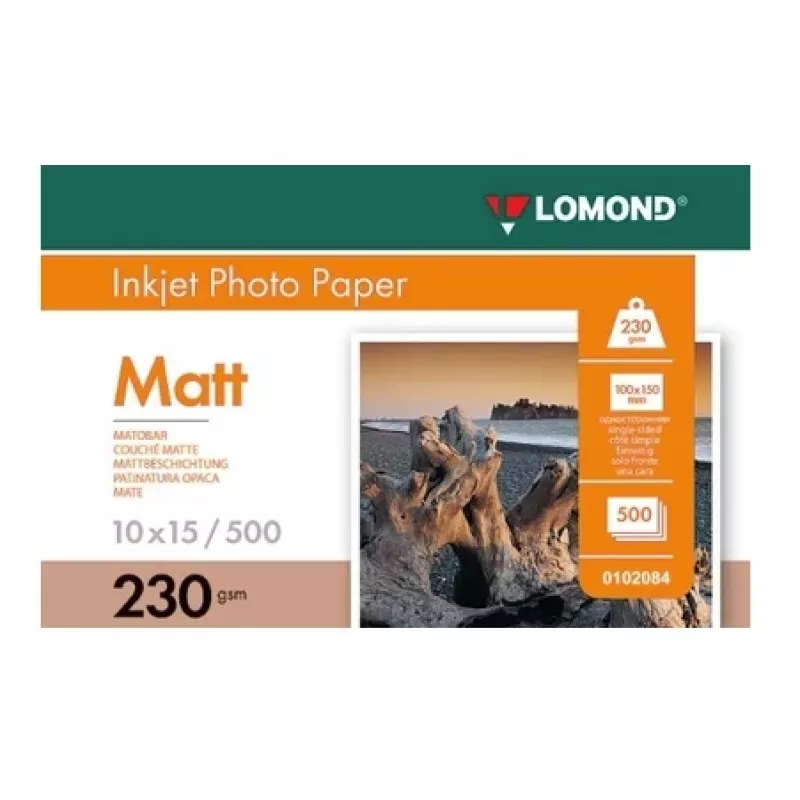 Papel fotográfico de inyección de tinta Lomond 0102084 mate 230 g/m² 10×15 cm paquete