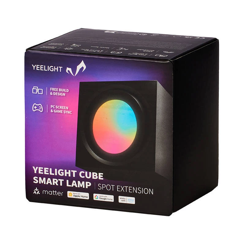 Yeelight Cube Smart Lamp Spot Expansion Pack YLFWD-0005 panel de luz para gaming, 12 W, Wi-Fi 2,4 GHz / Bluetooth 5.0, 100–240 V