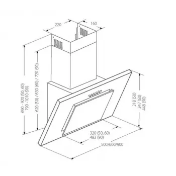 Akpo WK-4 Black Line Eco 50 de pared negro