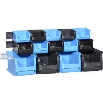 Set de cajas de almacenamiento allit ProfiPlus 1+2+3/17 azul/negro, resistente a la temperatura