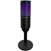 LORGAR SMP40, micrófono RGB con botón de silencio externo y soporte de metal, negro