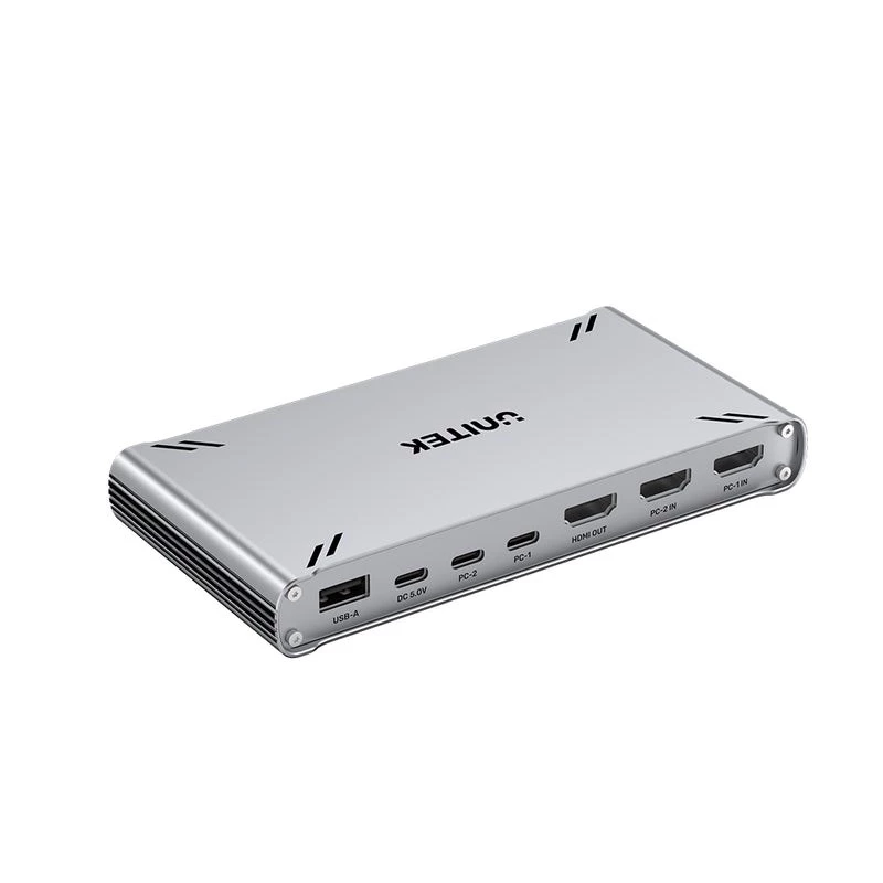 Conmutador KVM Unitek USB-C 10GBPS con HDMI