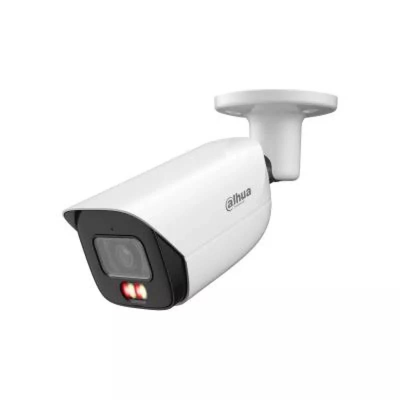 Cámara IP tipo bala DAHUA IPC-HFW3649E-AS-IL — 6 MP CMOS, 3288×1850, PoE, DC, montaje en techo/pared, blanco