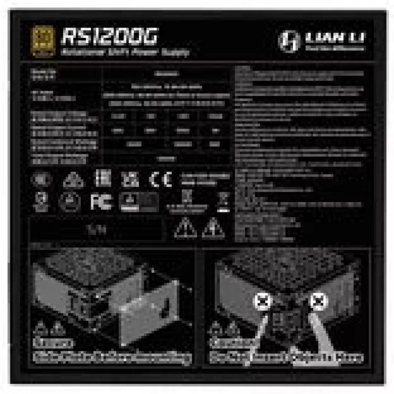 Fuente de Alimentación Lian Li RS1200G 1200 W 20+4 pin ATX 80 PLUS Gold Negro