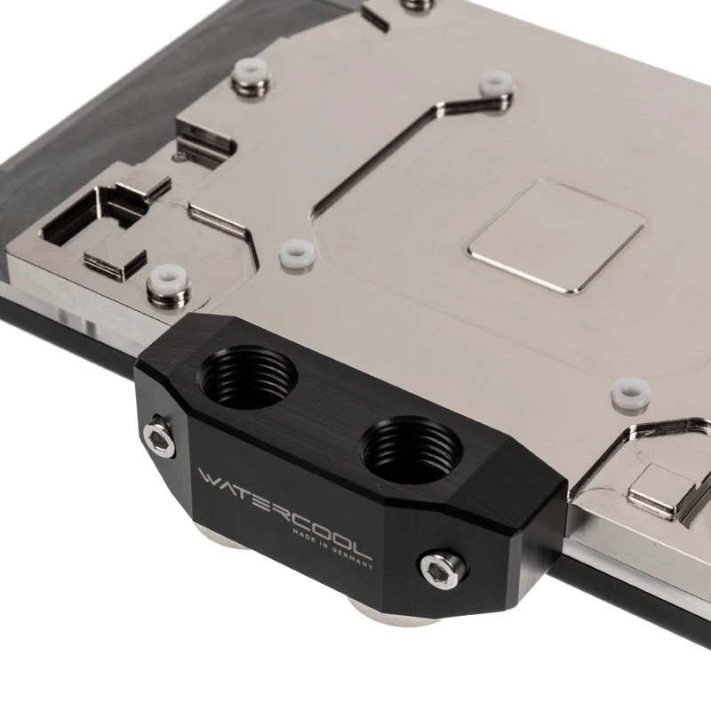 Bloque de agua para GPU de cobertura completa Watercool Heatkiller IV para Radeon RX 5700 / XT, acrílico + níquel, RGB, negro