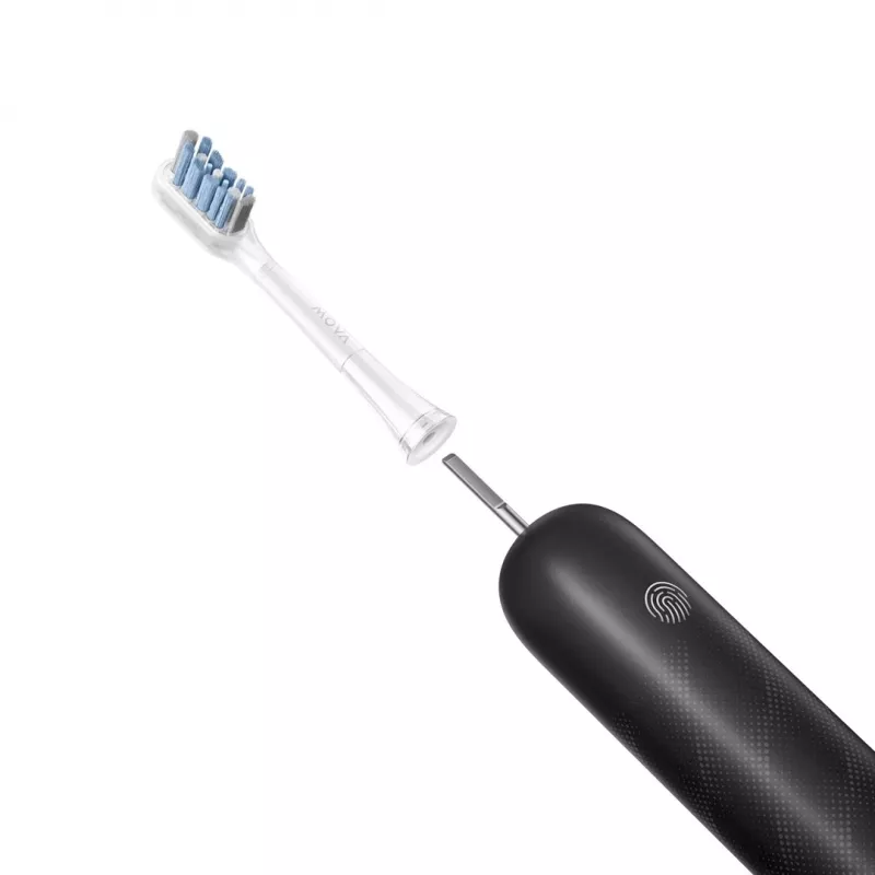 Cepillo de dientes eléctrico sónico MOVA Fresh Pro Adult negro con batería de Li‑Ion integrada, 4 modos de cepillado