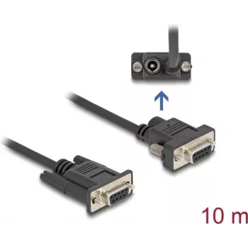 Cable serie DeLOCK 88240 10 m DB-9 negro