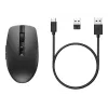 HP 710 Ratón inalámbrico silencioso recargable, ambidiestro, RF Wireless + Bluetooth, 3000 DPI, negro