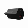Cargador CANYON HEXAGON 65 GaN 65W 2xPD 1xQC EU negro (CND-CHAHEX65B)