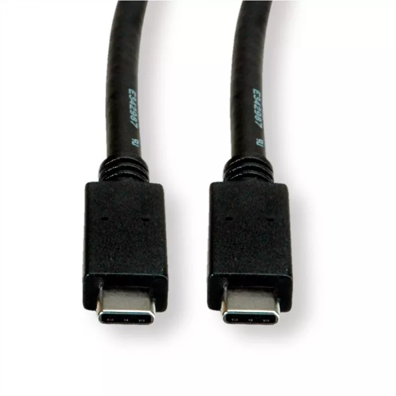 ROLINE Cable USB3.2Gen2 PD 20V5A Type-C-C ST/ST 0,5 m - Cable - Digital/Datos - 0,5 m (11.99.9057)