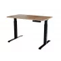 Escritorio con regulación eléctrica de altura MOON 121x67x72-120 negro/marrón claro