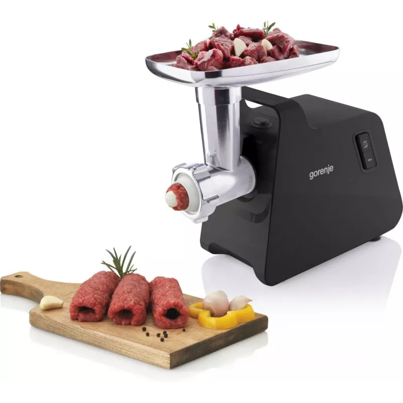Picadora de carne Gorenje | MG2001SB | Negra/Acero inoxidable | 2000 W | Número de velocidades 1 | Rendimiento (kg/min) 2,6
