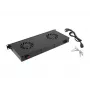 Panel de ventiladores LANBERG AK-1502-B, rack 1U, 2 ventiladores, 230V, 38W, 483×44.5×192 mm, negro