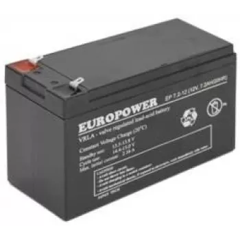Batería VRLA AGM EMU EP 7.2-12 T2 12V 7,2Ah sellada sin mantenimiento, negro