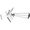 Antena DVB-T exterior/interior LIBOX LB2000 con amplificador de 69 dB, doble polarización, 174–790 MHz, aluminio/negro