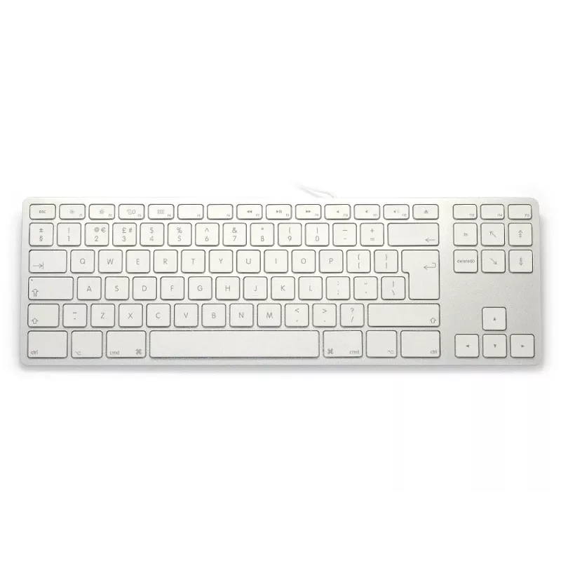 Teclado de aluminio Mac Tenkeyless plateado