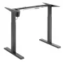 Ergo Office Escritorio eléctrico regulable en altura, Gris, Altura máx. 123 cm, 80 kg - sin tablero, para trabajar de pie y sentado, ER-433
