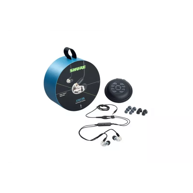 Shure AONIC 215 - Auriculares in-ear con transductor único y cable de 3,5 mm (transparente)